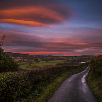 Buy canvas prints of Majestic Sunrise in Corwen by P D
