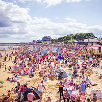 Buy canvas prints of Summer Fun at Cleethorpes Beach by P D