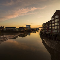 Buy canvas prints of Golden Hour on River Hull by P D