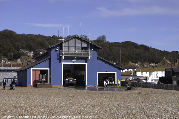 Hastings Lifeboat Station Picture Board by Christine Kerioak