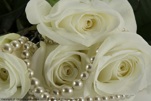 Roses and Pearls Picture Board by Christine Kerioak