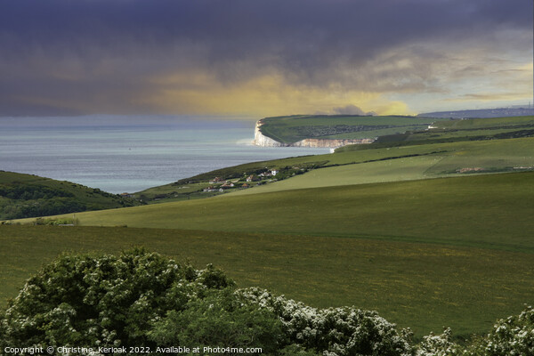 Beachy Head & South Downs Picture Board by Christine Kerioak