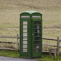 Buy canvas prints of Green Telephone Box by Christine Kerioak