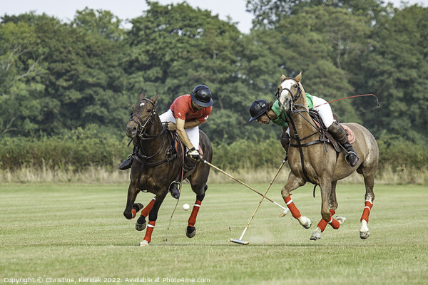 Polo Players Going for the Ball Picture Board by Christine Kerioak