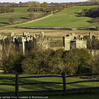 Buy canvas prints of Bodium Castle and Surrounding Countryside by Christine Kerioak