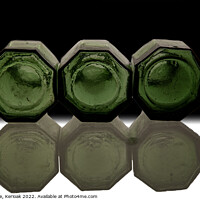 Buy canvas prints of Bottles From A Different Angle by Christine Kerioak