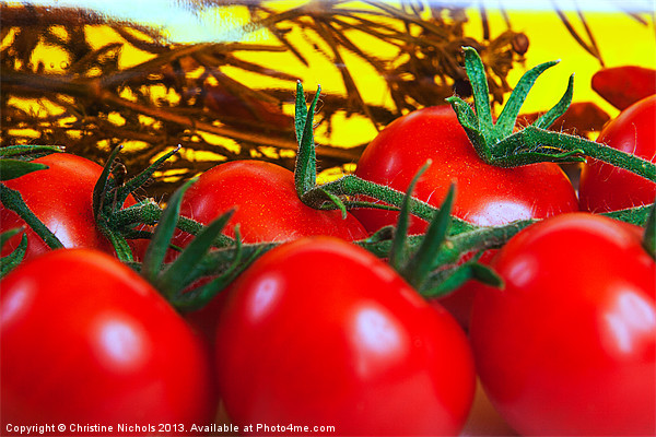 Tomatoes on the Vine Picture Board by Christine Kerioak