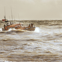 Buy canvas prints of Lifeboat half hidden in the trough by Christine Kerioak