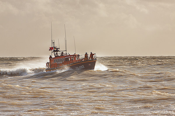 RNLI Hastings Lifeboat Picture Board by Christine Kerioak
