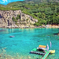 Buy canvas prints of Sun and sea bay in  Corfu island, Greece by Dragomir Nikolov