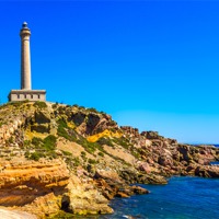 Buy canvas prints of Cabo de Palos lighthouse on La Manga by Dragomir Nikolov