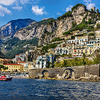 Buy canvas prints of view of beautiful Amalfi by Dragomir Nikolov