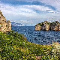 Buy canvas prints of Capri island in a beautiful summer day in Italy by Dragomir Nikolov