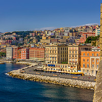 Buy canvas prints of Summer day in Naples. View from Ovo Castle. by Dragomir Nikolov