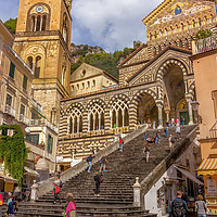 Buy canvas prints of Steps up to the Duomo Cattedrale Sant' Andrea in Amalfi by Dragomir Nikolov