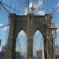 Buy canvas prints of Brooklyn Bridge New York by Carly Mahone