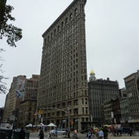 Buy canvas prints of Flat Iron Building New York by Carly Mahone
