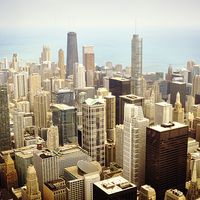 Buy canvas prints of Chicago Up High by Gabriela Olteanu