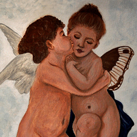 Buy canvas prints of L'Amour et Psyché  by Gabriela Olteanu