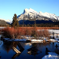 Buy canvas prints of Mount Rundle Winter by John Cuyler