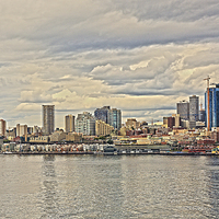 Buy canvas prints of Seattle Harbor View by John Cuyler