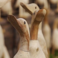 Buy canvas prints of Wooden Ducks by 