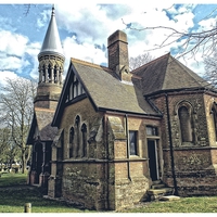 Buy canvas prints of Lowestoft Cemetery Chapel by chrissy woodhouse