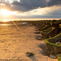 Buy canvas prints of Sunset New Brighton Sea Defences by Andy McGarry