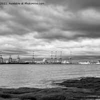 Buy canvas prints of Liverpool Docks Mono by Andy McGarry