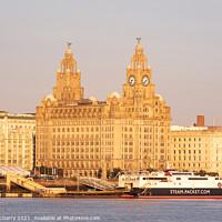 Buy canvas prints of Liverpool Liver Building and Steam Packet Ferry by Andy McGarry
