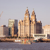Buy canvas prints of Mersey Ferry and Liverbuilding by Andy McGarry