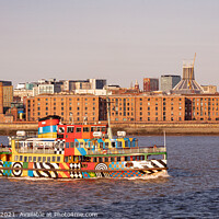 Buy canvas prints of Mersey Ferry and Liverpool Catholic Cathedral by Andy McGarry
