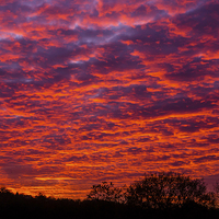 Buy canvas prints of Dramatic Autumn Sunset by Andy McGarry