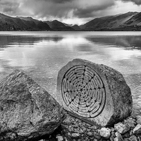 Buy canvas prints of Centenary Stone - Derwentwater by Andy McGarry