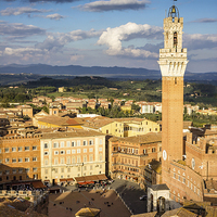 Buy canvas prints of Torre Del Mangia in Siena by Andy McGarry