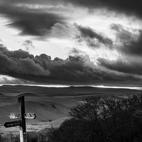Buy canvas prints of Signpost in the Peak District by Andy McGarry