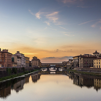 Buy canvas prints of Florence - Ponte Vecchio  River Arno by Andy McGarry