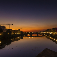 Buy canvas prints of Florence - River Arno Sunset by Andy McGarry