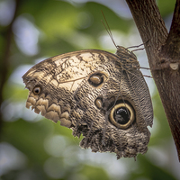 Buy canvas prints of Owl Butterfly by Andy McGarry