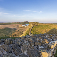 Buy canvas prints of Evening Sunlight on Hadrian's Wall by Andy McGarry
