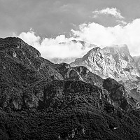 Buy canvas prints of Lake Como Mountains by Andy McGarry