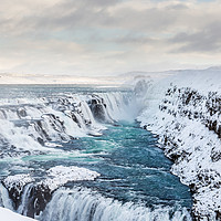 Buy canvas prints of Gullfoss Waterfall Iceland by Andy McGarry