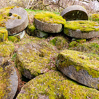 Buy canvas prints of Abandoned Millstones - Peak District by Andy McGarry