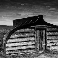 Buy canvas prints of Lindisfarne Boat Shed by Andy McGarry