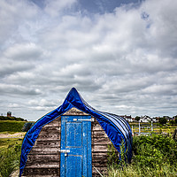 Buy canvas prints of Lindisfarne Boat Shed by Andy McGarry