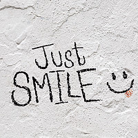 Buy canvas prints of Just Smile Graffiti by Andy McGarry