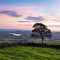 Buy canvas prints of Tittesworth Reservoir from the Roaches post sunset by Andy McGarry