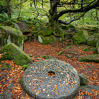 Buy canvas prints of Autumn Peak District Millstone by Andy McGarry