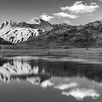 Buy canvas prints of Langdale Pikes in Reflection by Andy McGarry