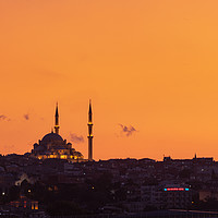 Buy canvas prints of Red Sunset over Istanbul by Andy McGarry
